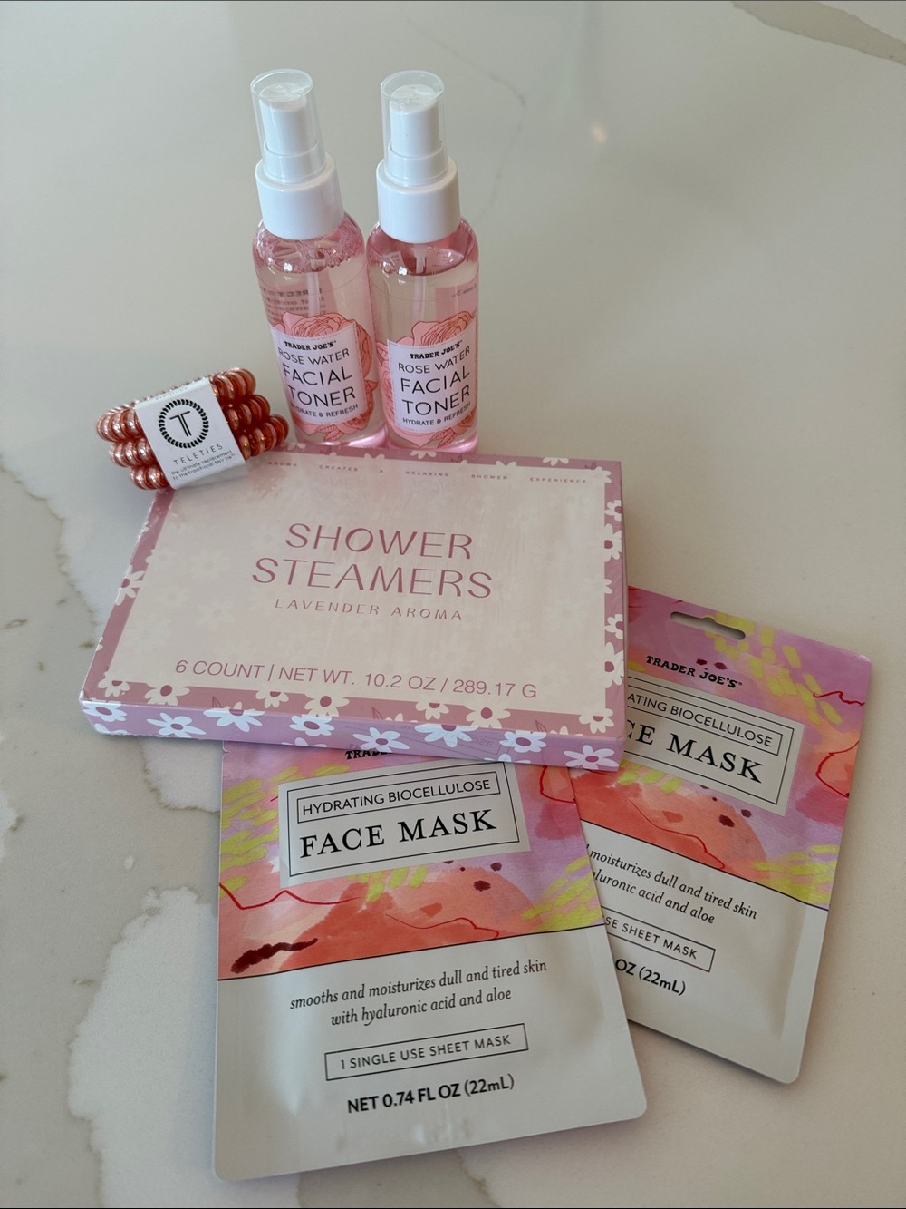 Spa Set - toner, steamers, hair ties, face masks